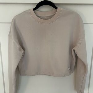 Women's Cream Cropped Sweatshirt